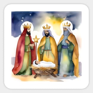 Epiphany or Three Kings Day - January 6 - Watercolors & Pen Sticker